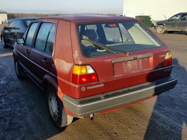 1VWEG0179GV062584 - 1986 VOLKSWAGEN GOLF RED photo 3