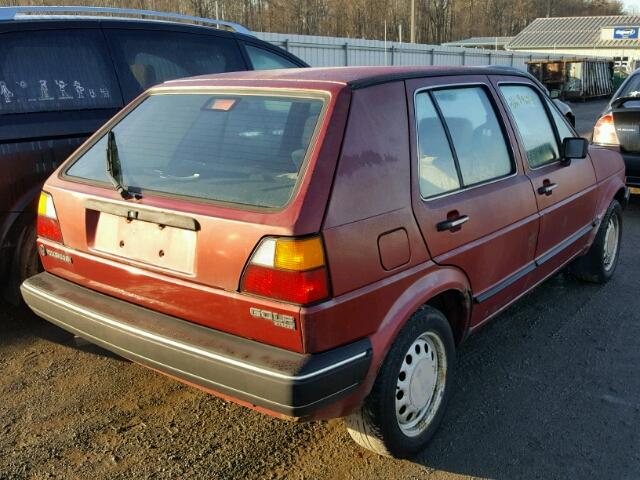 1VWEG0179GV062584 - 1986 VOLKSWAGEN GOLF RED photo 4