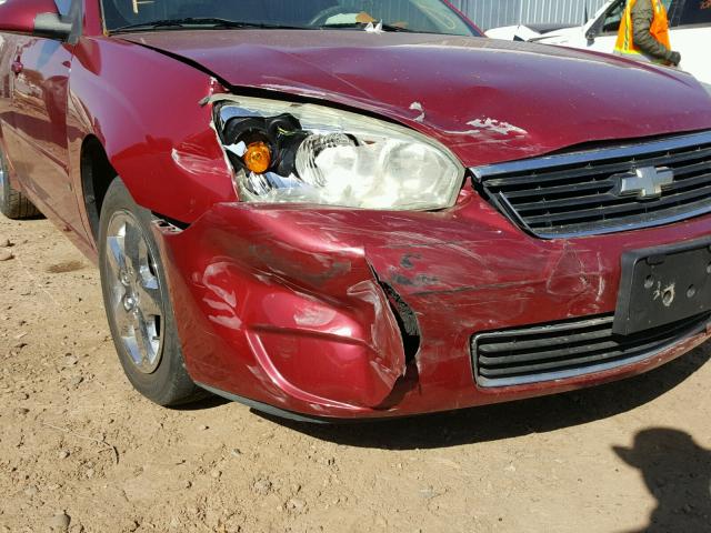 1G1ZT58F67F243042 - 2007 CHEVROLET MALIBU LT RED photo 9