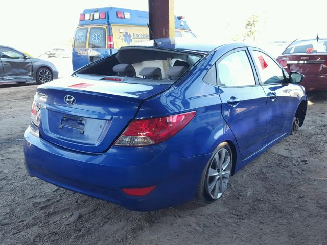 KMHCU4AE7CU108420 - 2012 HYUNDAI ACCENT GLS BLUE photo 4