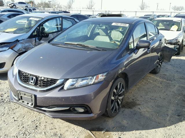 2HGFB2F90FH520369 - 2015 HONDA CIVIC EXL GRAY photo 2