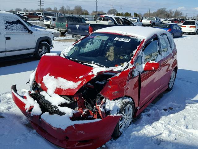 JHMGE88689S009732 - 2009 HONDA FIT SPORT RED photo 2