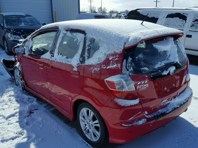 JHMGE88689S009732 - 2009 HONDA FIT SPORT RED photo 3