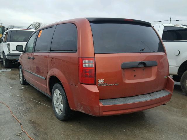 2D8HN44H88R660298 - 2008 DODGE GRAND CARA ORANGE photo 3