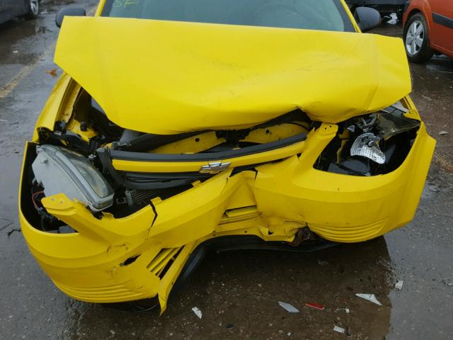 1G1AK18H097254495 - 2009 CHEVROLET COBALT LS YELLOW photo 7