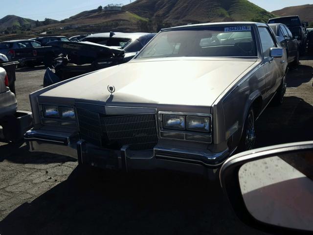 1G6EL5787FE638220 - 1985 CADILLAC ELDORADO BEIGE photo 2