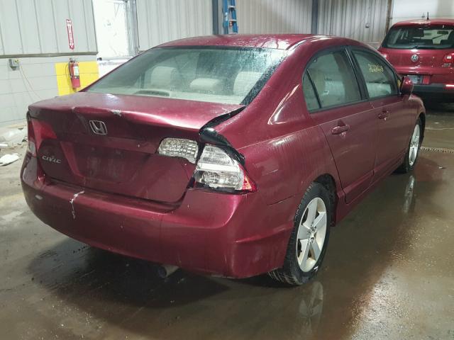 1HGFA16886L040295 - 2006 HONDA CIVIC EX BURGUNDY photo 4