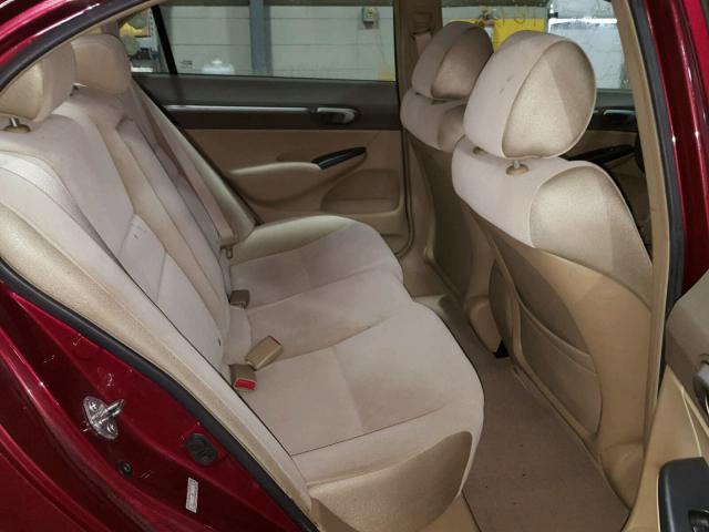 1HGFA16886L040295 - 2006 HONDA CIVIC EX ბურგუნდია ფოტო 6
