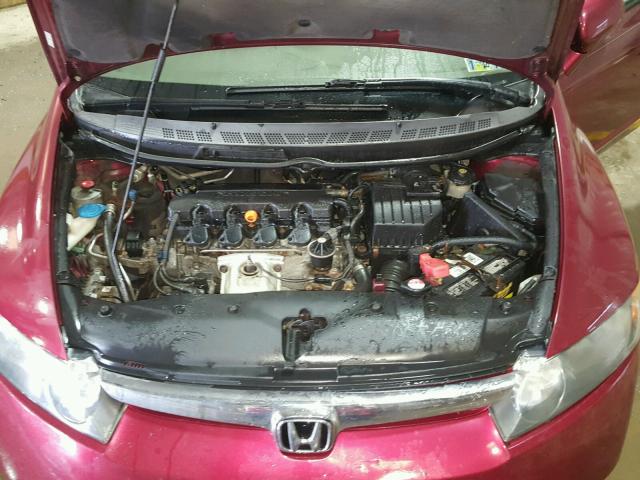 1HGFA16886L040295 - 2006 HONDA CIVIC EX ბურგუნდია ფოტო 7