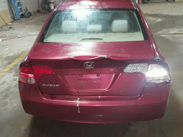 1HGFA16886L040295 - 2006 HONDA CIVIC EX BURGUNDY photo 9