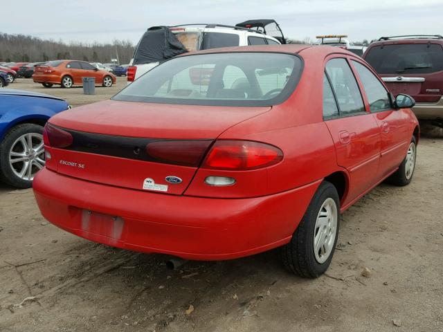 1FAFP13P3WW233788 - 1998 FORD ESCORT SE RED photo 4