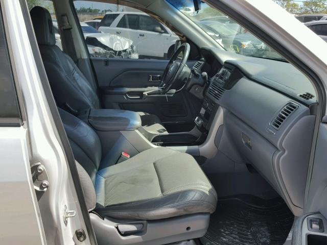 2HKYF18533H570976 - 2003 HONDA PILOT EXL SILVER photo 5