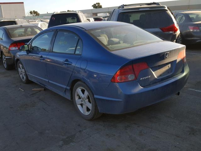 1HGFA168X8L035246 - 2008 HONDA CIVIC EX BLUE photo 3