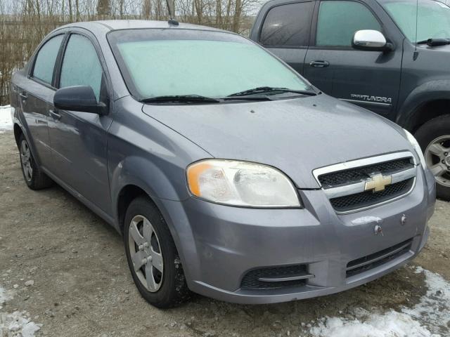 KL1TD56E39B386309 - 2009 CHEVROLET AVEO LS GRAY photo 1