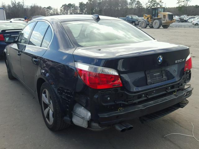 WBANF73517CU26323 - 2007 BMW 530 XI BLUE photo 3