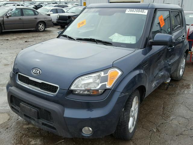 KNDJT2A20B7258455 - 2011 KIA SOUL BLUE photo 2