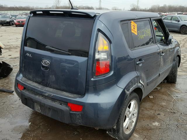 KNDJT2A20B7258455 - 2011 KIA SOUL BLUE photo 4