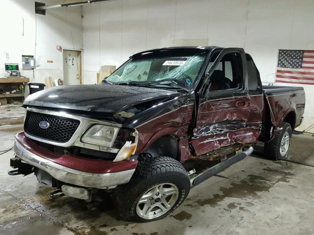 1FTRX18L23NA80805 - 2003 FORD F150 BURGUNDY photo 2