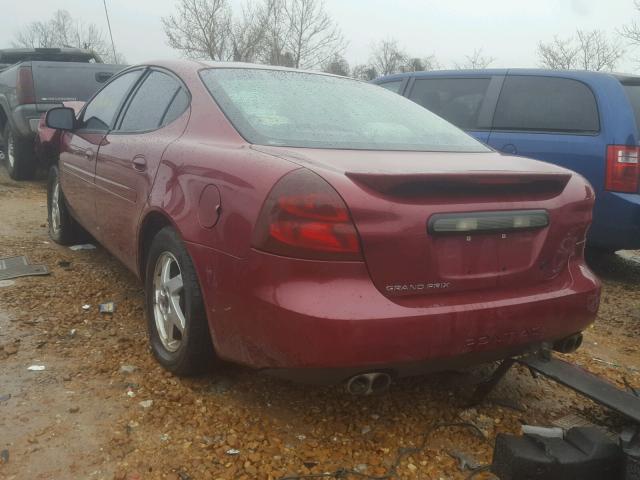 2G2WP522841193630 - 2004 PONTIAC GRAND PRIX Tünd qırmızı foto 3