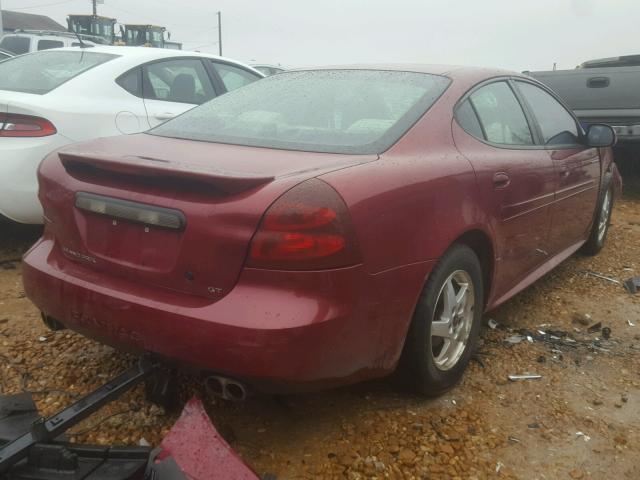 2G2WP522841193630 - 2004 PONTIAC GRAND PRIX Tünd qırmızı foto 4