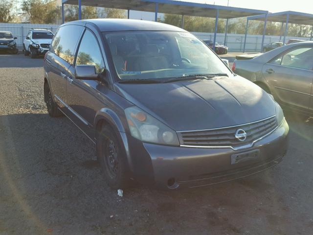 5N1BV28U87N130596 - 2007 NISSAN QUEST S GRAY photo 1