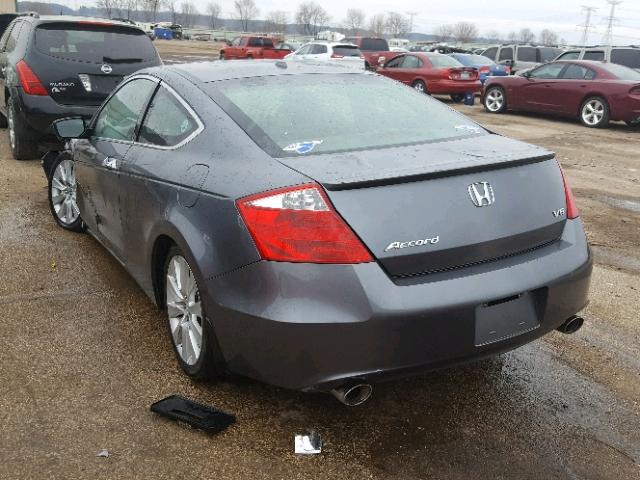 1HGCS2B80AA001345 - 2010 HONDA ACCORD EXL GRAY photo 3