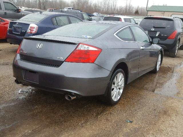 1HGCS2B80AA001345 - 2010 HONDA ACCORD EXL GRAY photo 4