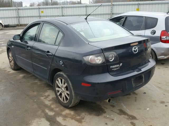 JM1BK32F271649647 - 2007 MAZDA 3 I BLACK photo 3