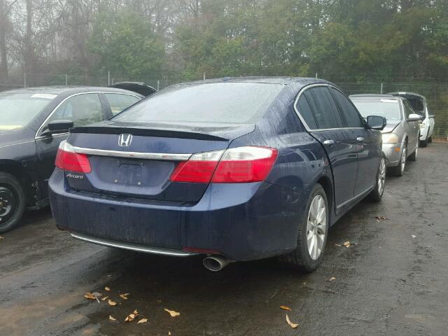 1HGCR2F87DA183300 - 2013 HONDA ACCORD EXL BLUE photo 4