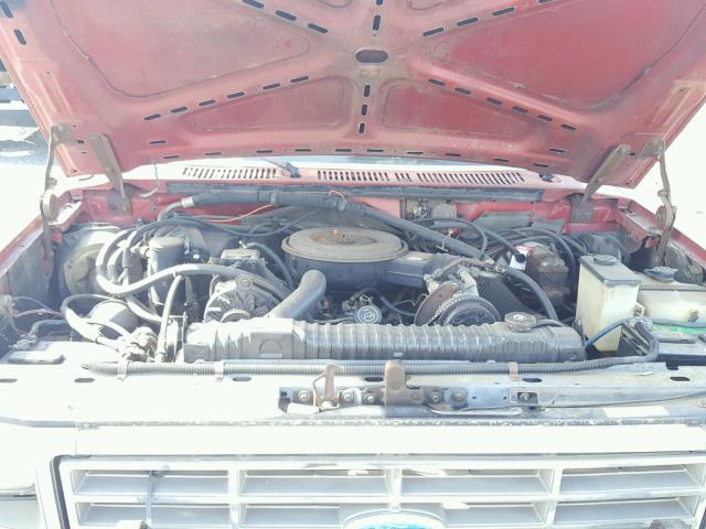 1FDJF3712GKA21428 - 1986 FORD F350 RED photo 7