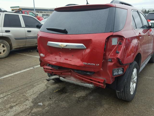 2GNALDEK0D6373802 - 2013 CHEVROLET EQUINOX LT RED photo 9