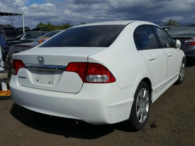 2HGFA1F54BH526017 - 2011 HONDA CIVIC LX WHITE photo 4