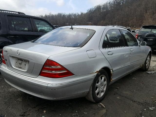 WDBNG70J62A275368 - 2002 MERCEDES-BENZ S 430 SILVER photo 4