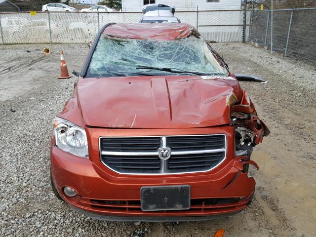 1B3HB48B68D600702 - 2008 DODGE CALIBER SX ORANGE photo 9