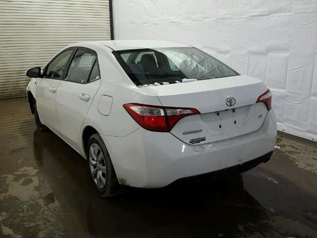 2T1BURHE3EC052690 - 2014 TOYOTA COROLLA L WHITE photo 3