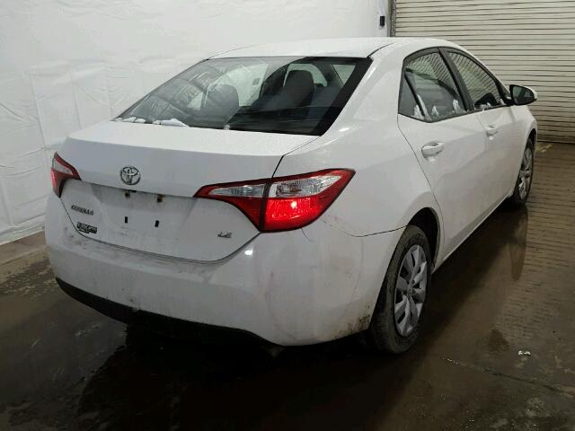 2T1BURHE3EC052690 - 2014 TOYOTA COROLLA L WHITE photo 4