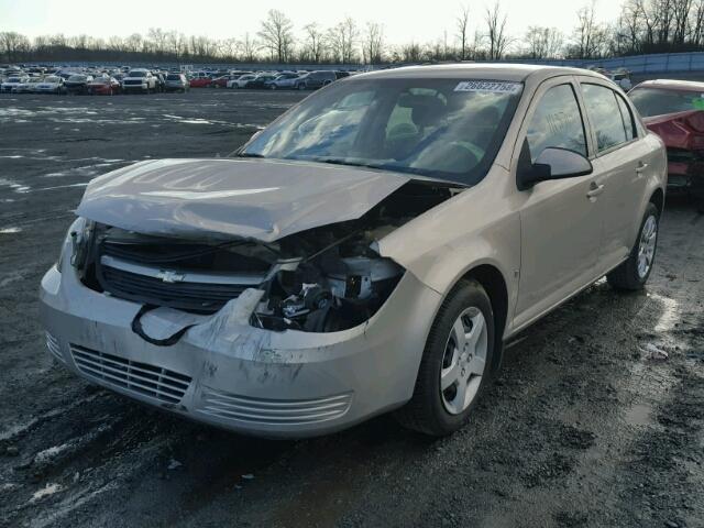 1G1AT58H197125055 - 2009 CHEVROLET COBALT LT SILVER photo 2