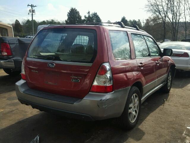 JF1SG67656H702509 - 2006 SUBARU FORESTER 2 RED photo 4