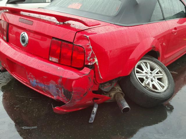 1ZVHT85H355241341 - 2005 FORD MUSTANG GT RED photo 9