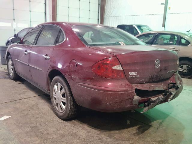 2G4WC532551336181 - 2005 BUICK LACROSSE C MAROON photo 3