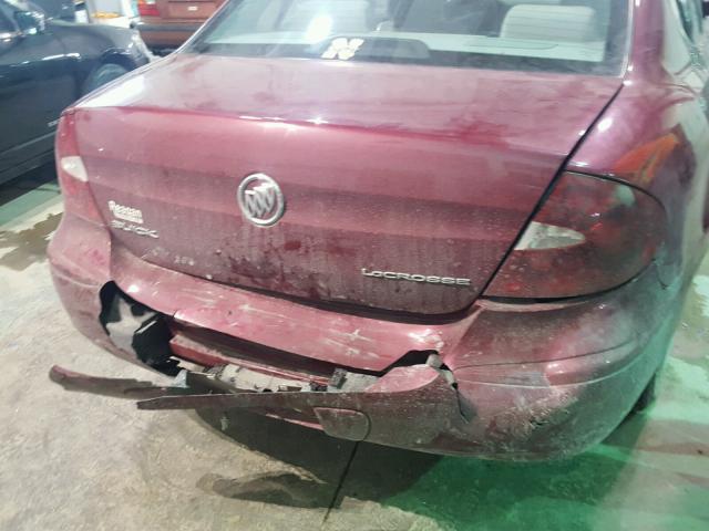 2G4WC532551336181 - 2005 BUICK LACROSSE C MAROON photo 9