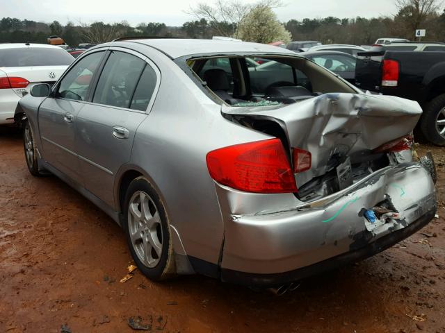 JNKCV51E53M010623 - 2003 INFINITI G35 SILVER photo 3