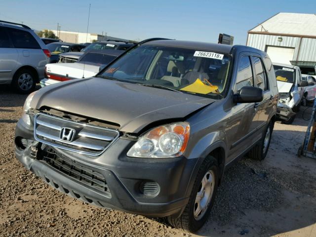 JHLRD78596C051673 - 2006 HONDA CR-V LX BEIGE photo 2