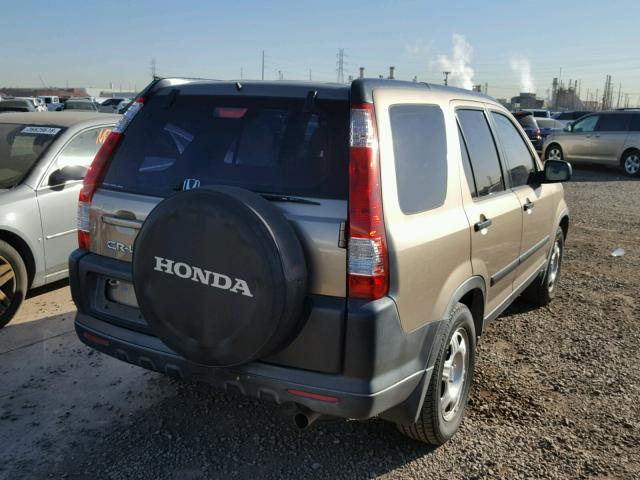 JHLRD78596C051673 - 2006 HONDA CR-V LX BEIGE photo 4