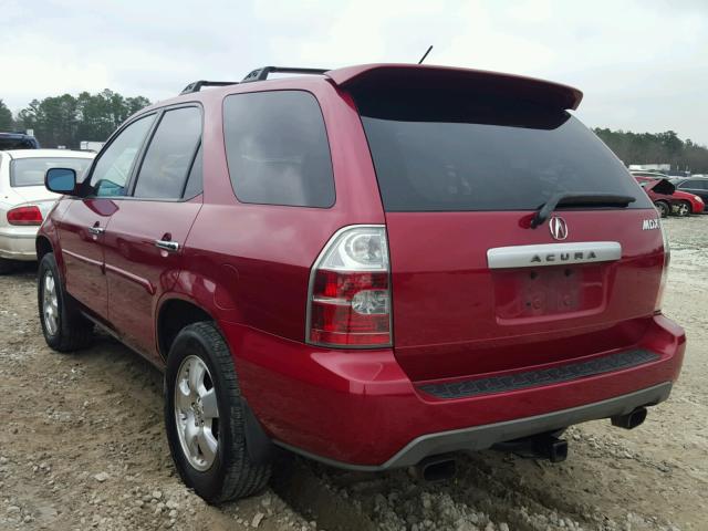 2HNYD18294H549291 - 2004 ACURA MDX RED photo 3