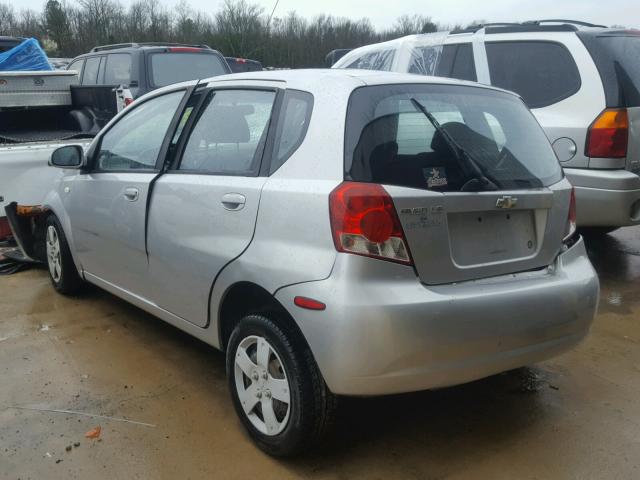 KL1TD66616B537514 - 2006 CHEVROLET AVEO BASE Արծաթագույն լուսանկար 3