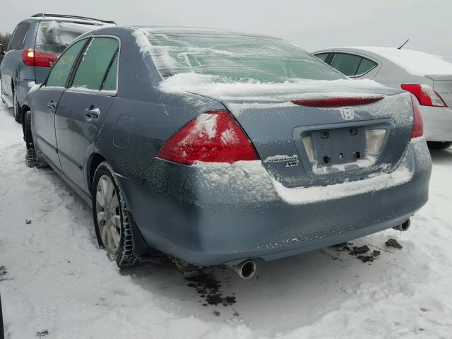 1HGCM66487A024566 - 2007 HONDA ACCORD SE BLUE photo 3