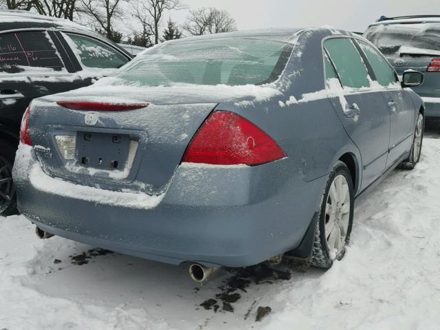 1HGCM66487A024566 - 2007 HONDA ACCORD SE BLUE photo 4