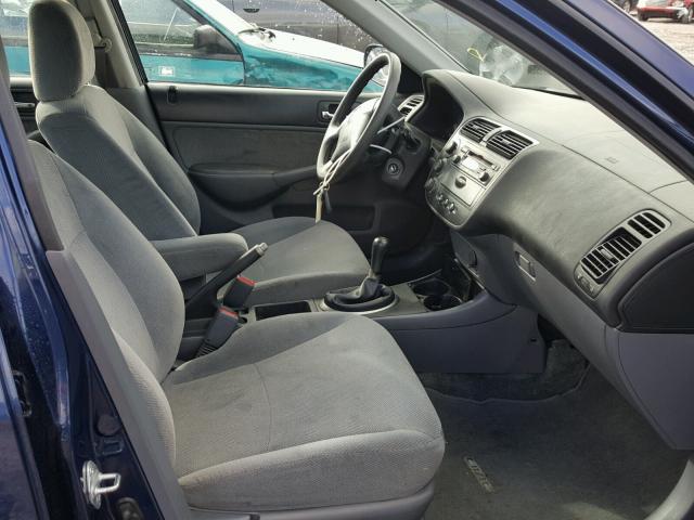2HGES25712H521035 - 2002 HONDA CIVIC EX Mavi foto 5