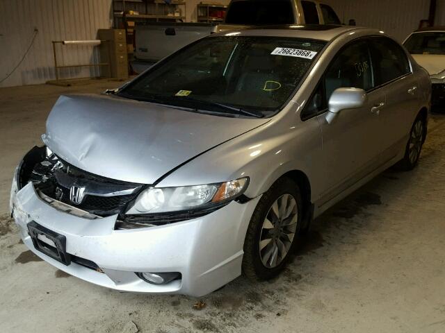 1HGFA16909L017798 - 2009 HONDA CIVIC EXL SILVER photo 2